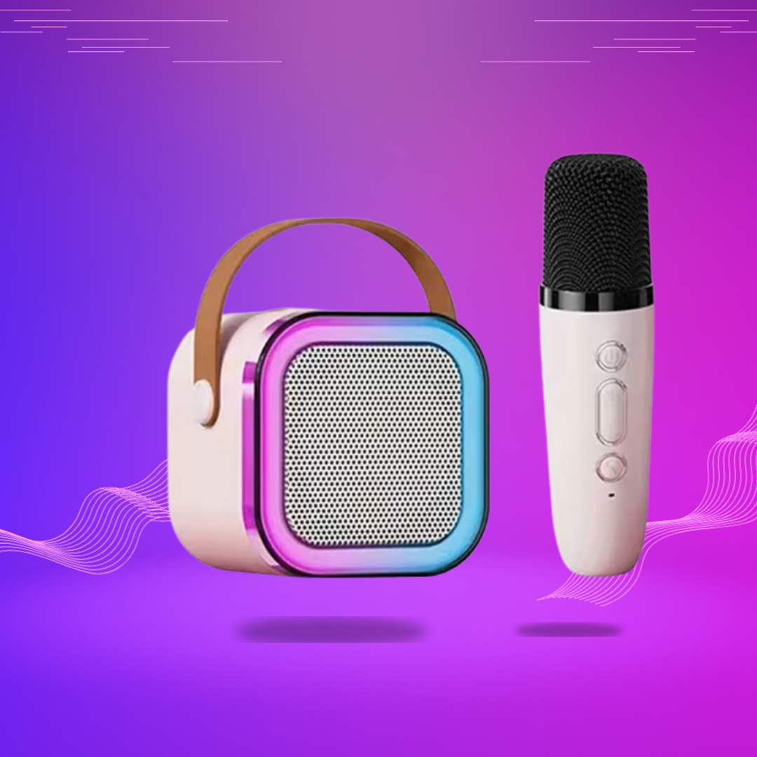 Karaoke, Portable Bluetooth Speaker with Lights 