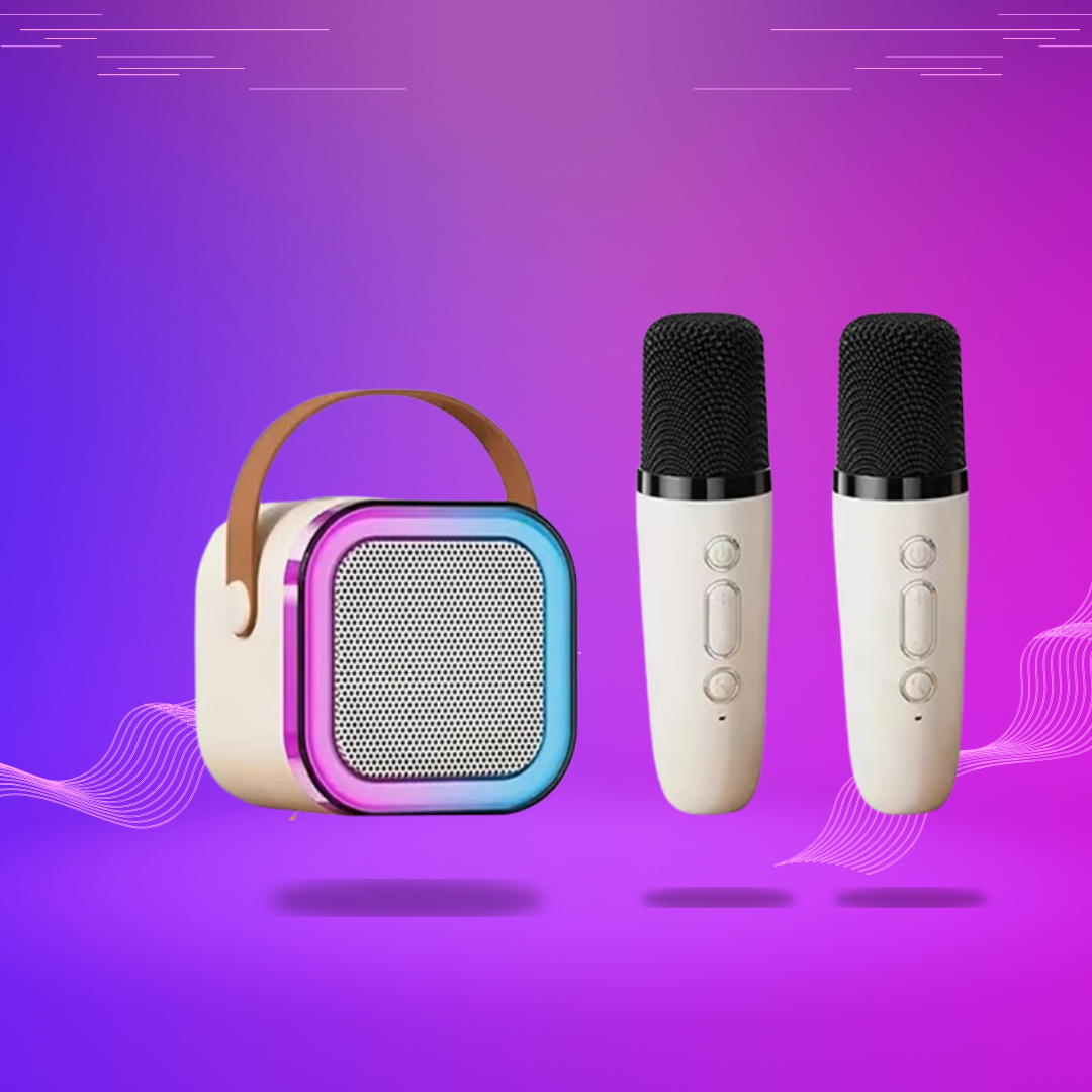 Karaoke, Portable Bluetooth Speaker with Lights 