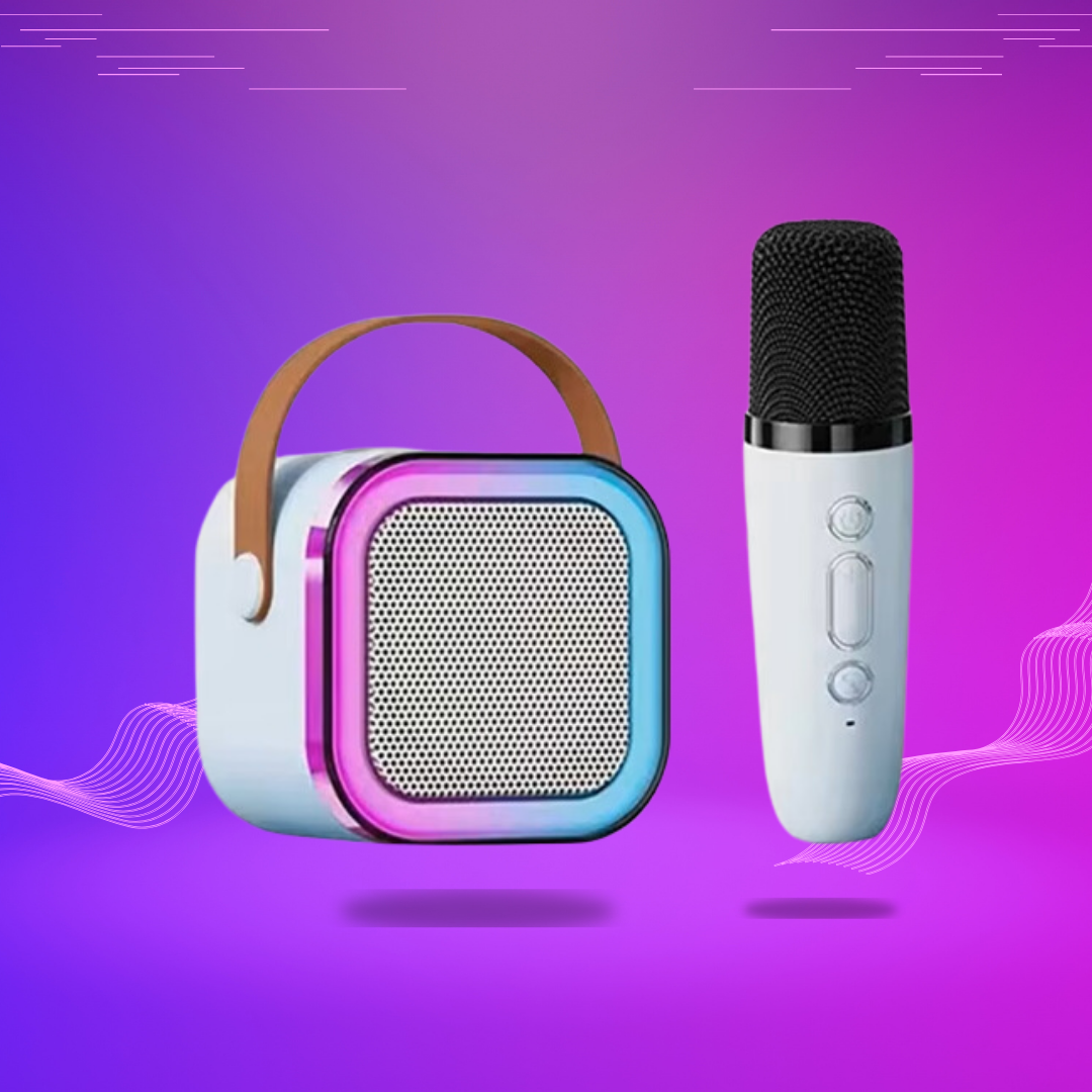 Karaoke, Portable Bluetooth Speaker with Lights 