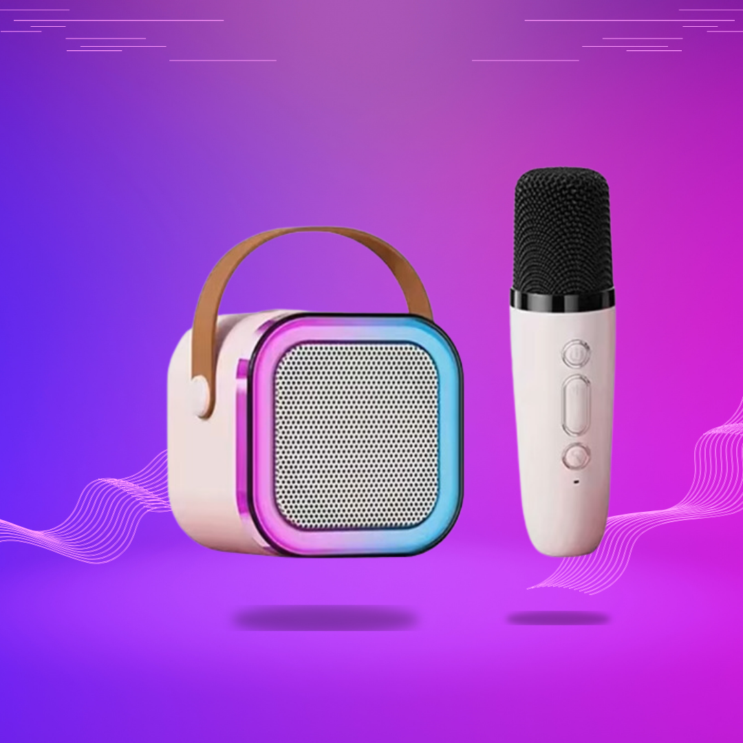 Karaoke, Portable Bluetooth Speaker with Lights 