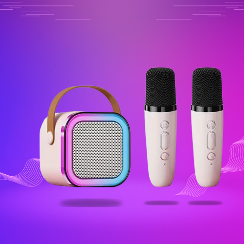 Karaoke, Portable Bluetooth Speaker with Lights 
