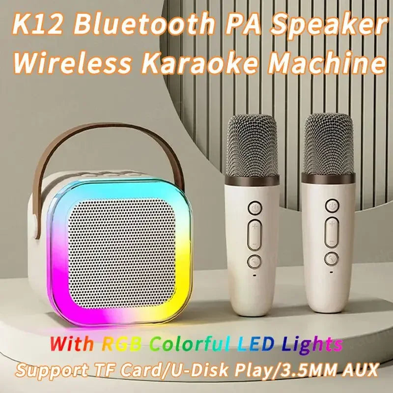 Karaoke, Portable Bluetooth Speaker with Lights 