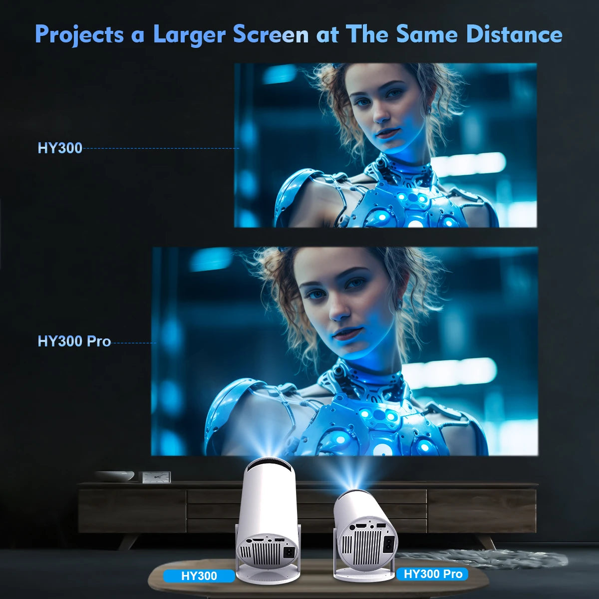 Outdoor, portable home cinema projector