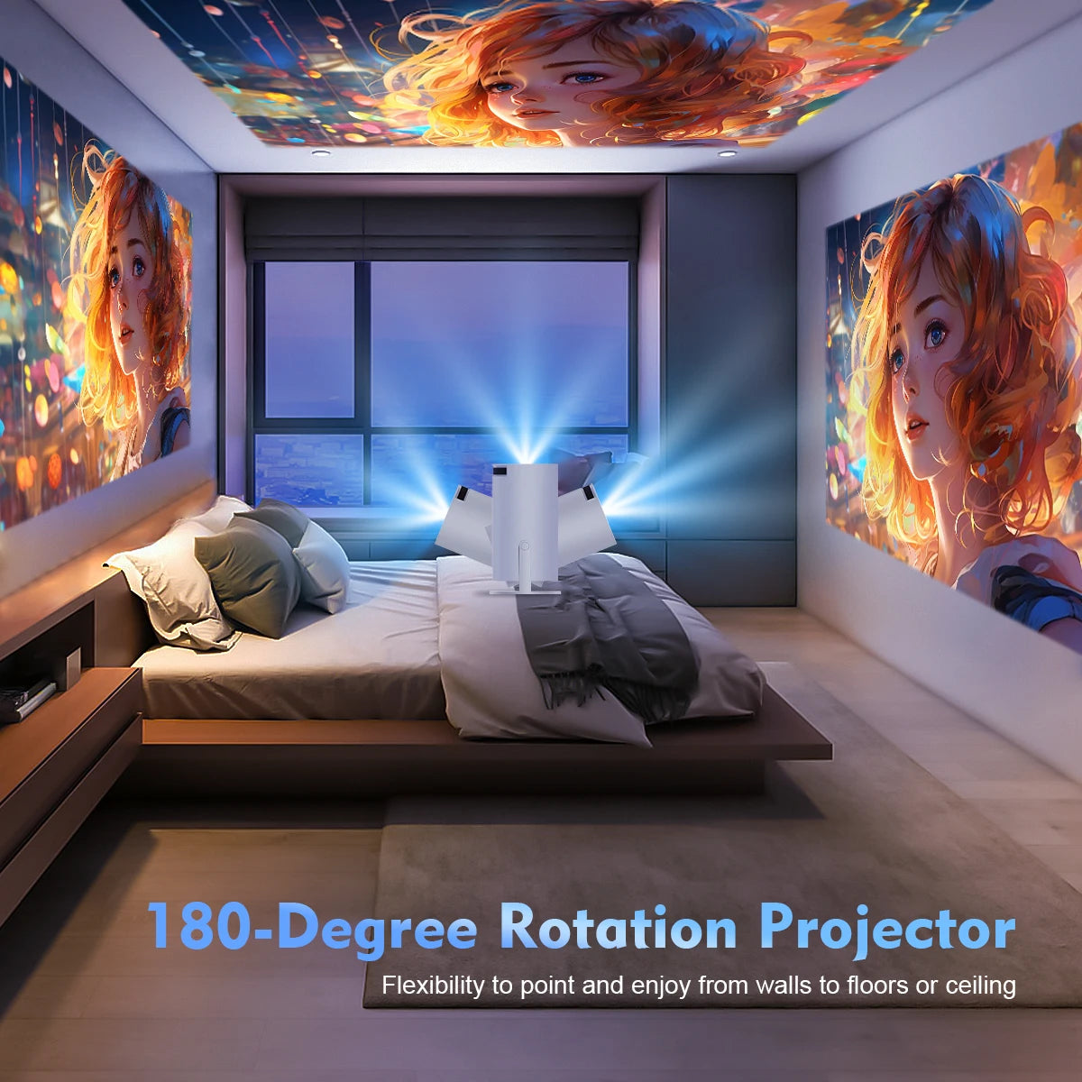 Outdoor, portable home cinema projector