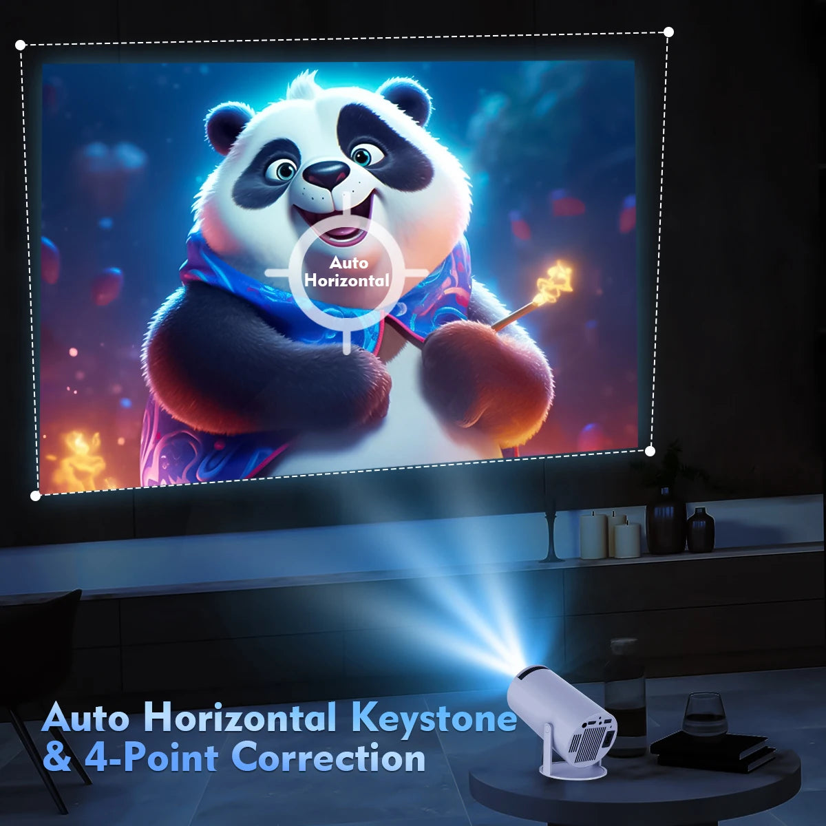 Outdoor, portable home cinema projector