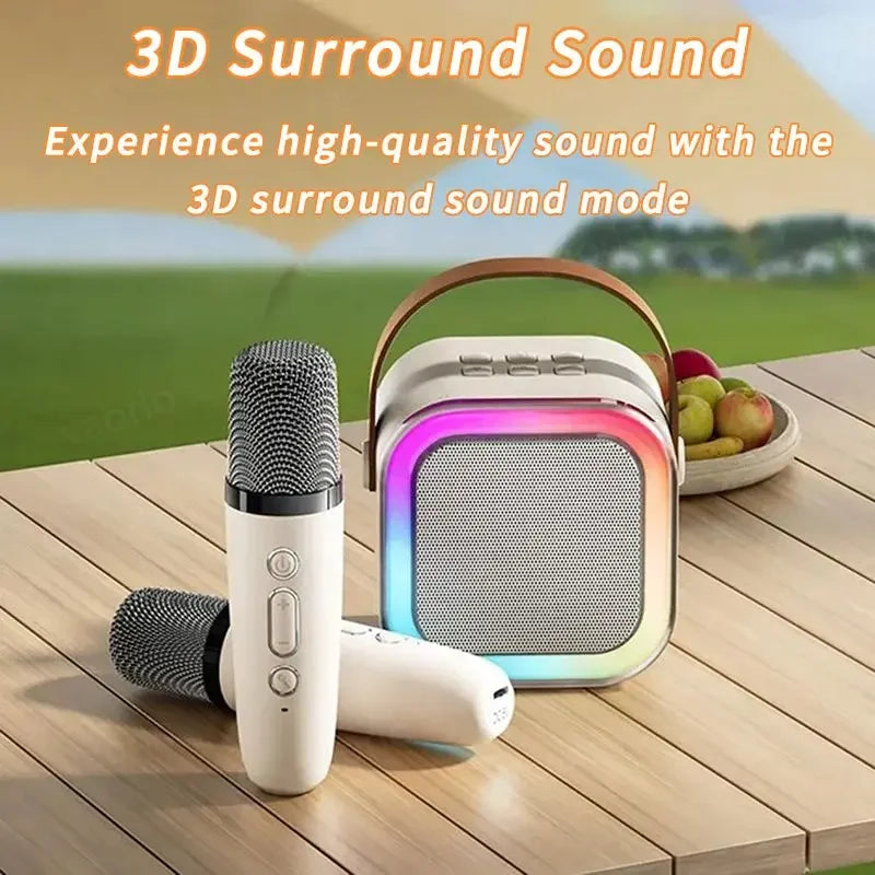 Karaoke, Portable Bluetooth Speaker with Lights 