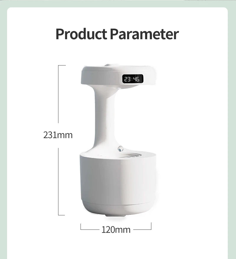 Humidificateur d'air Antigravité, avec affichage LED (nouveauté)