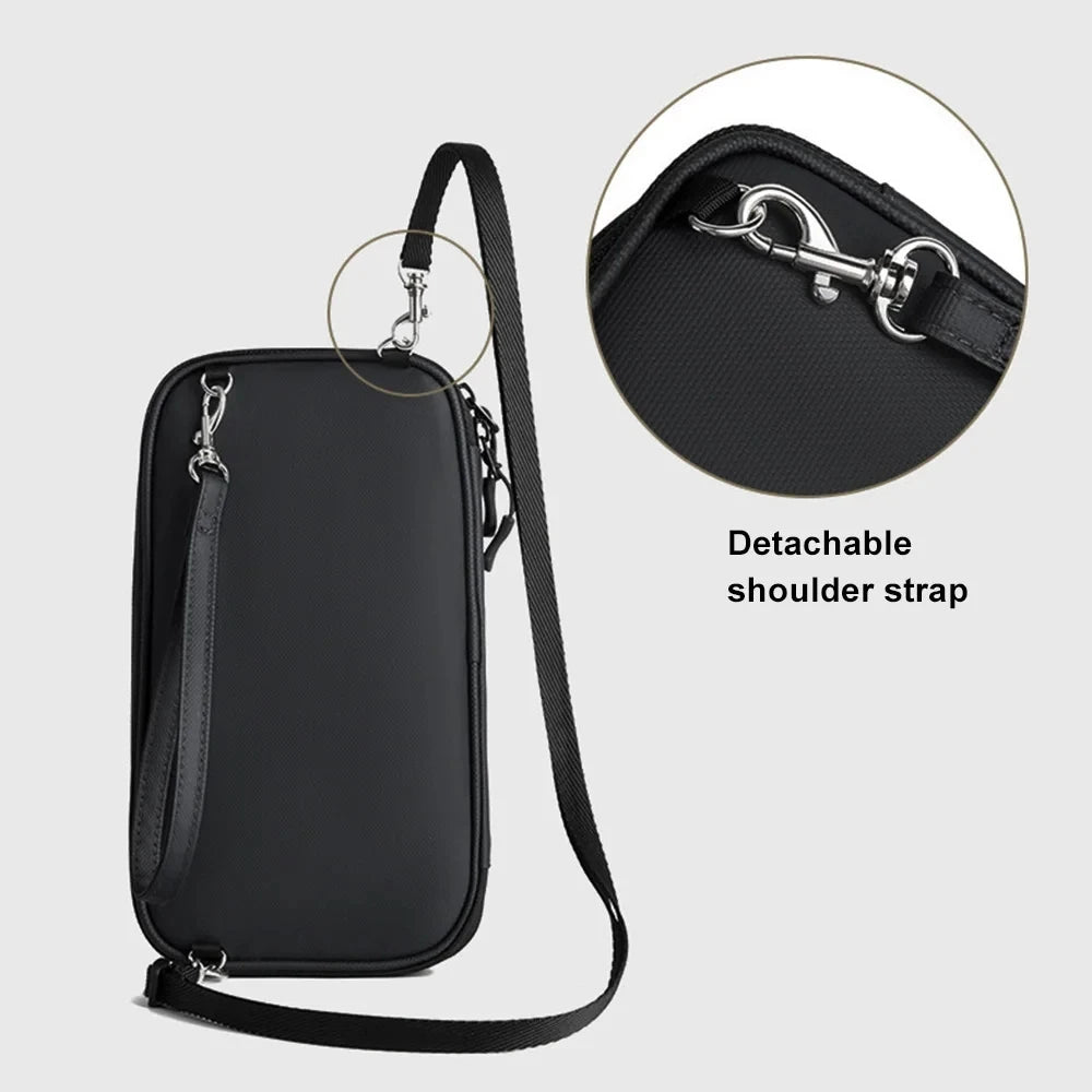 RFID Wallet, Passport and Bank Card Holder Crossbody Bag