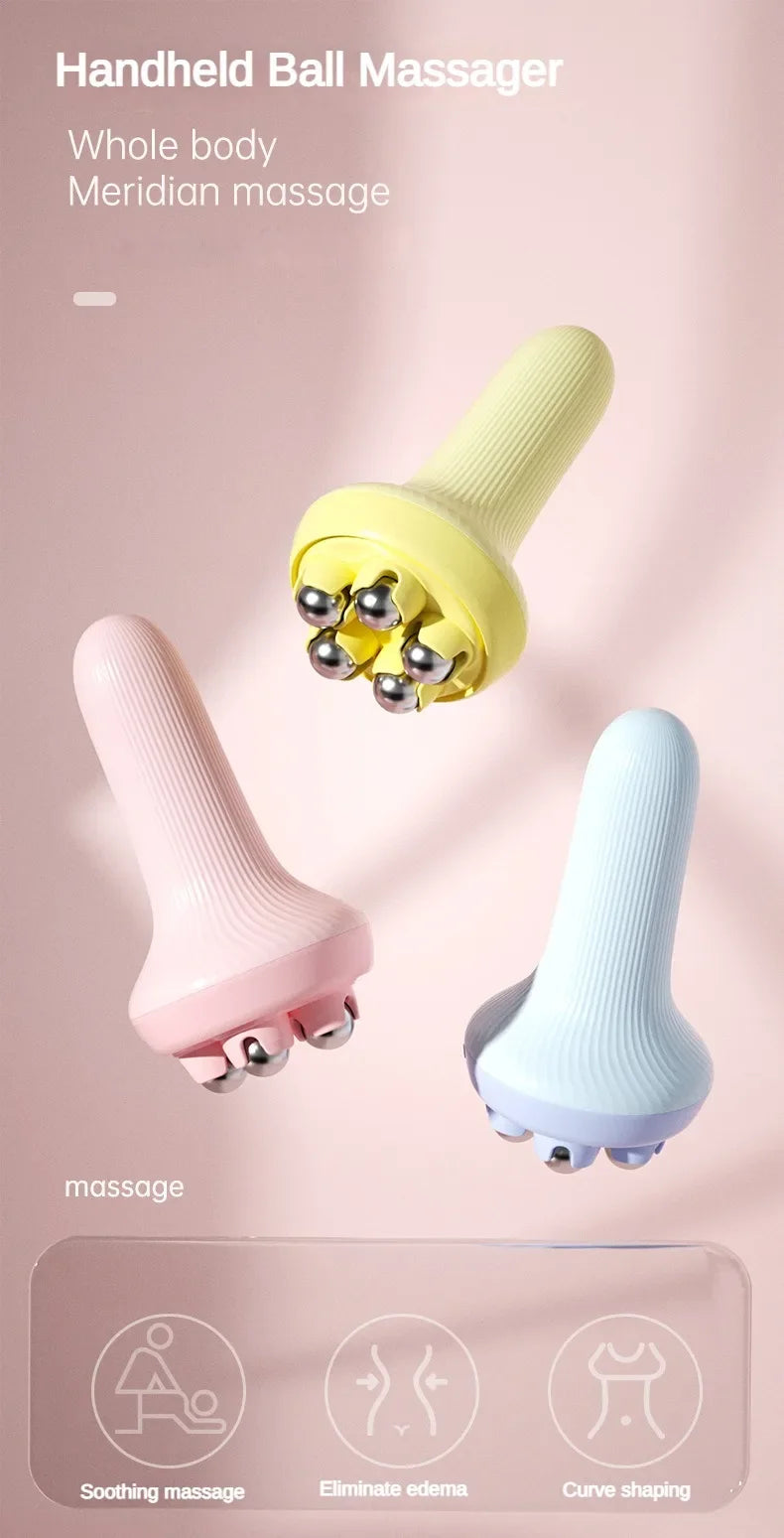360 Degree Stainless Steel Manual Massager for Face and Body