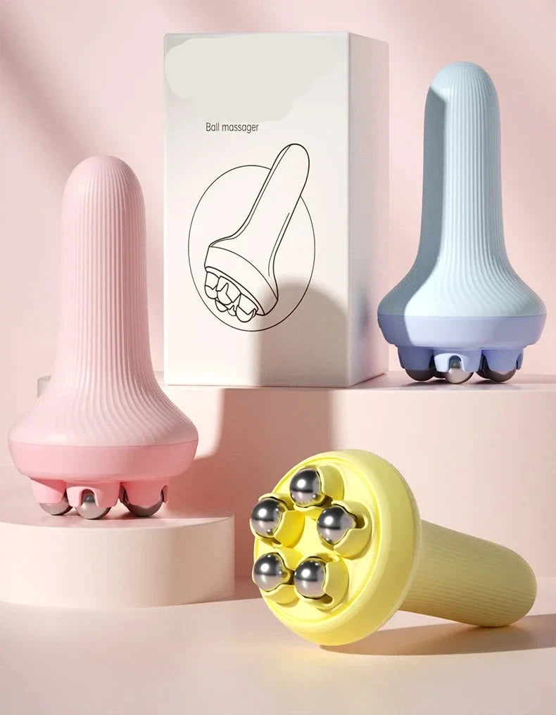 360 Degree Stainless Steel Manual Massager for Face and Body