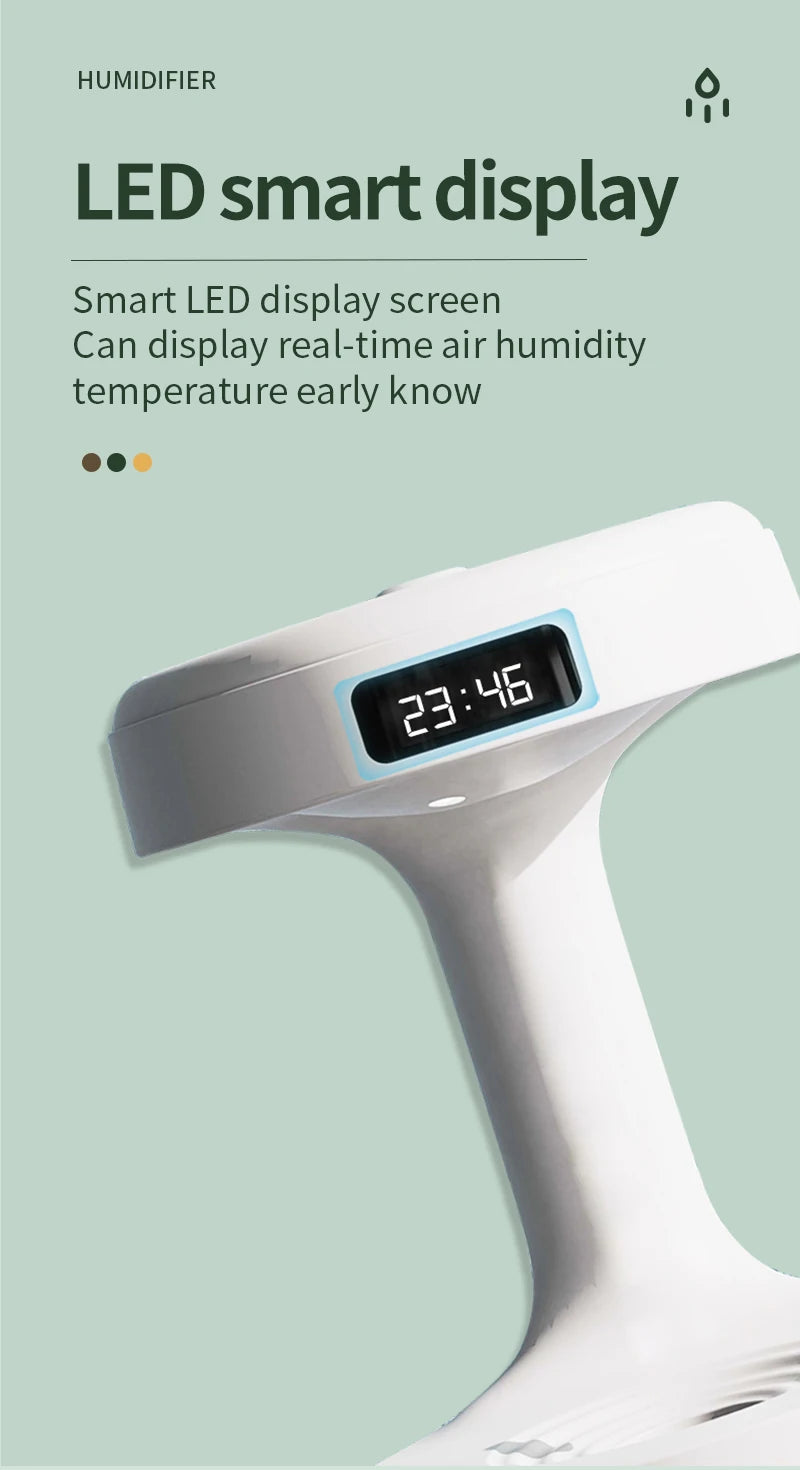 Humidificateur d'air Antigravité, avec affichage LED (nouveauté)