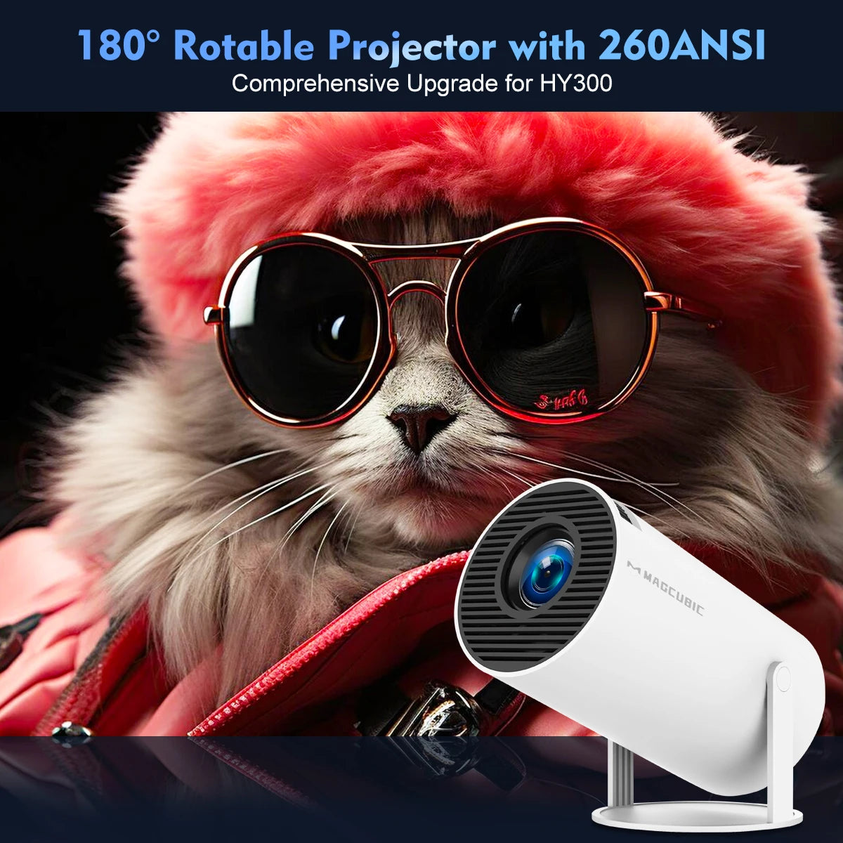 Outdoor, portable home cinema projector