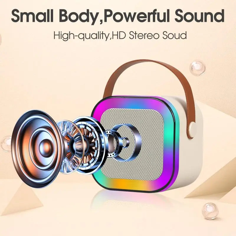 Karaoke, Portable Bluetooth Speaker with Lights 