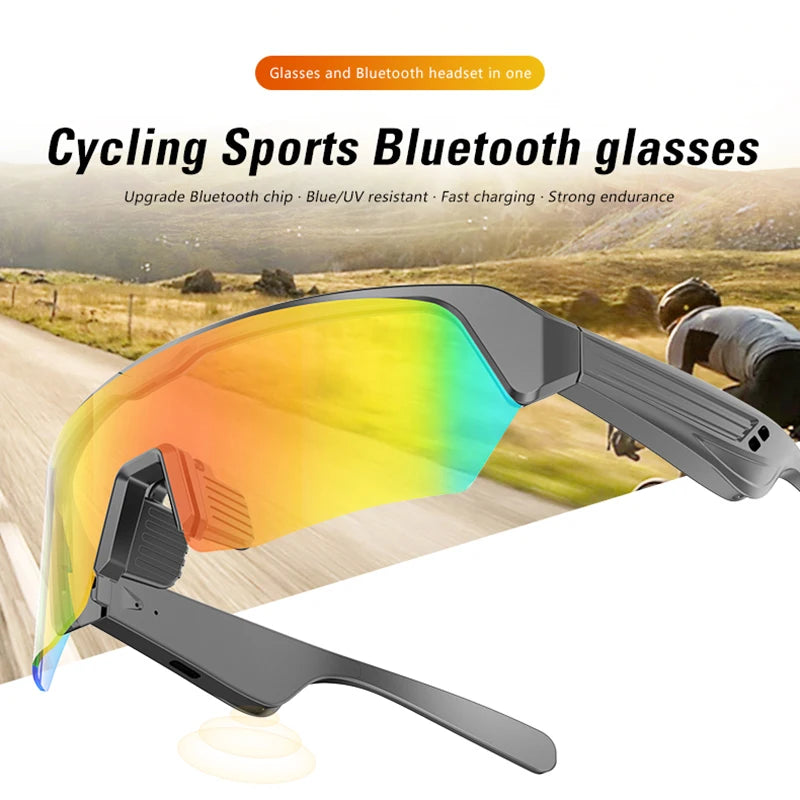 Bluetooth Cycling Glasses, Audio, Sunglasses, UV Protection