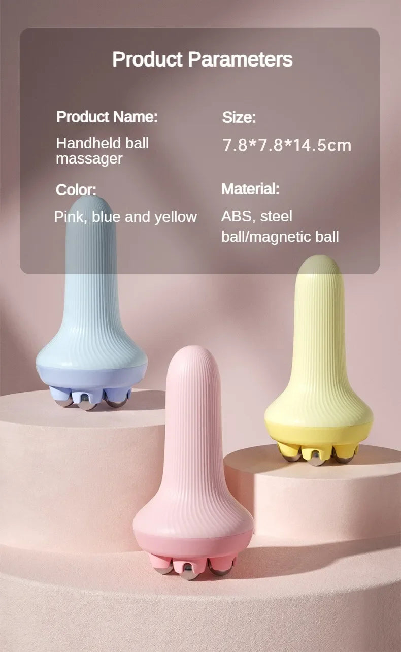 360 Degree Stainless Steel Manual Massager for Face and Body