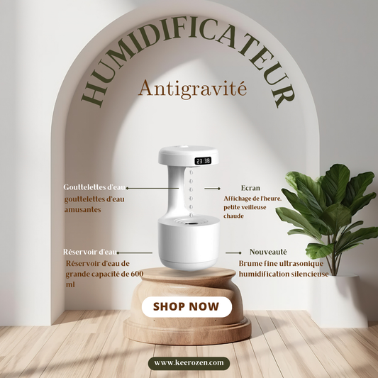 Humidificateur d'air Antigravité, avec affichage LED (nouveauté)